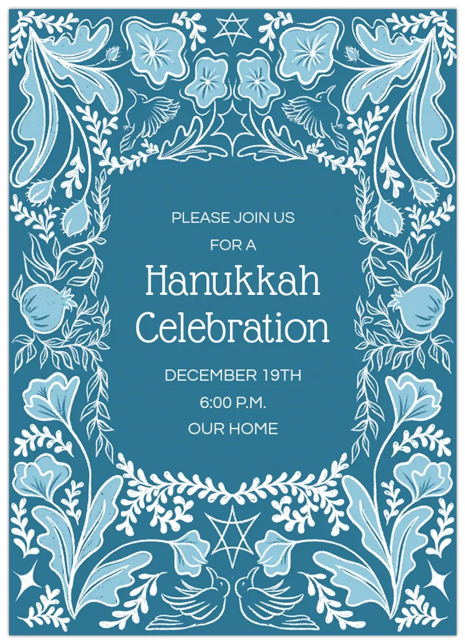 Hanukkah Formal Border card image