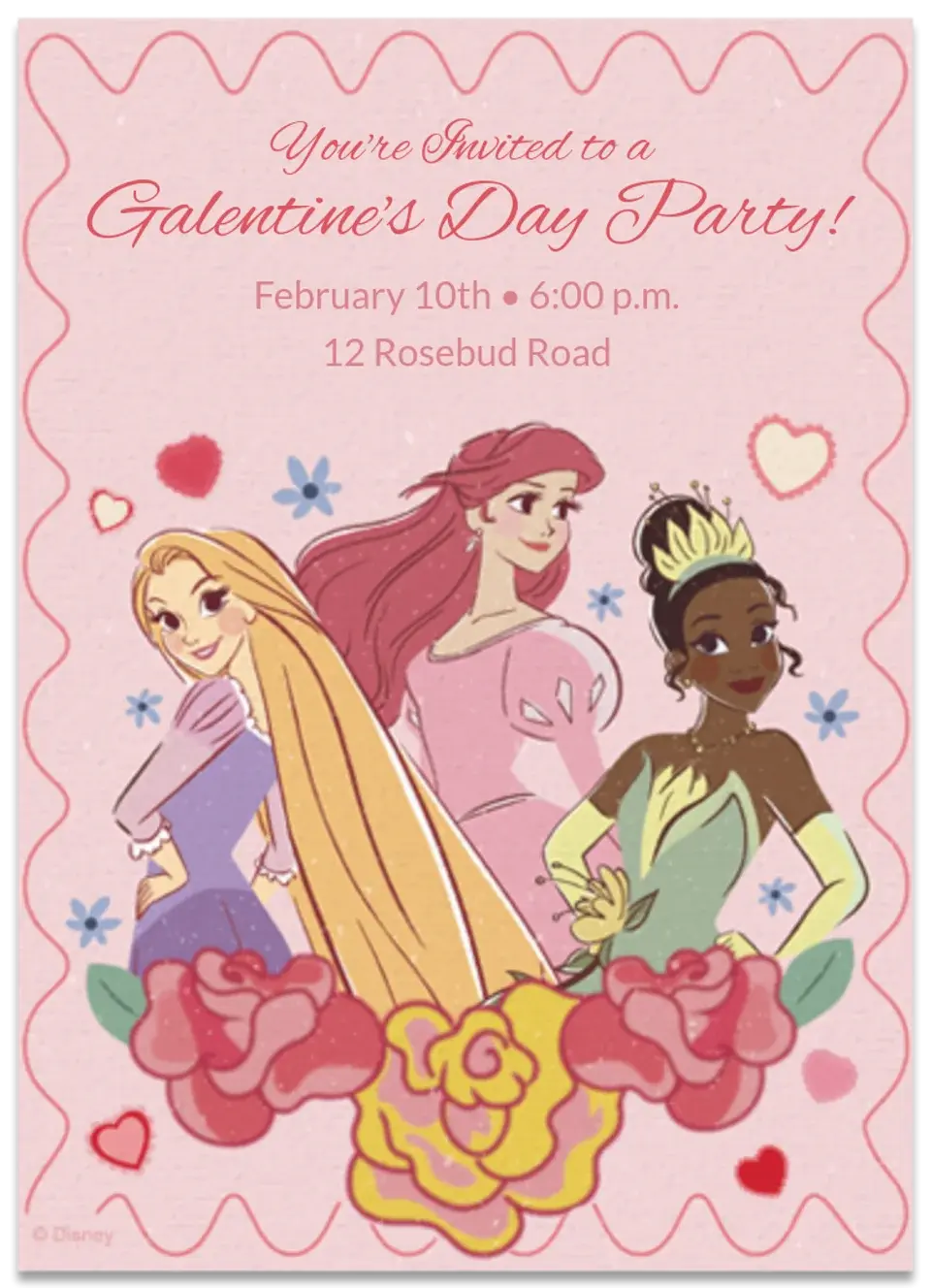 Disney Princess Galentine card