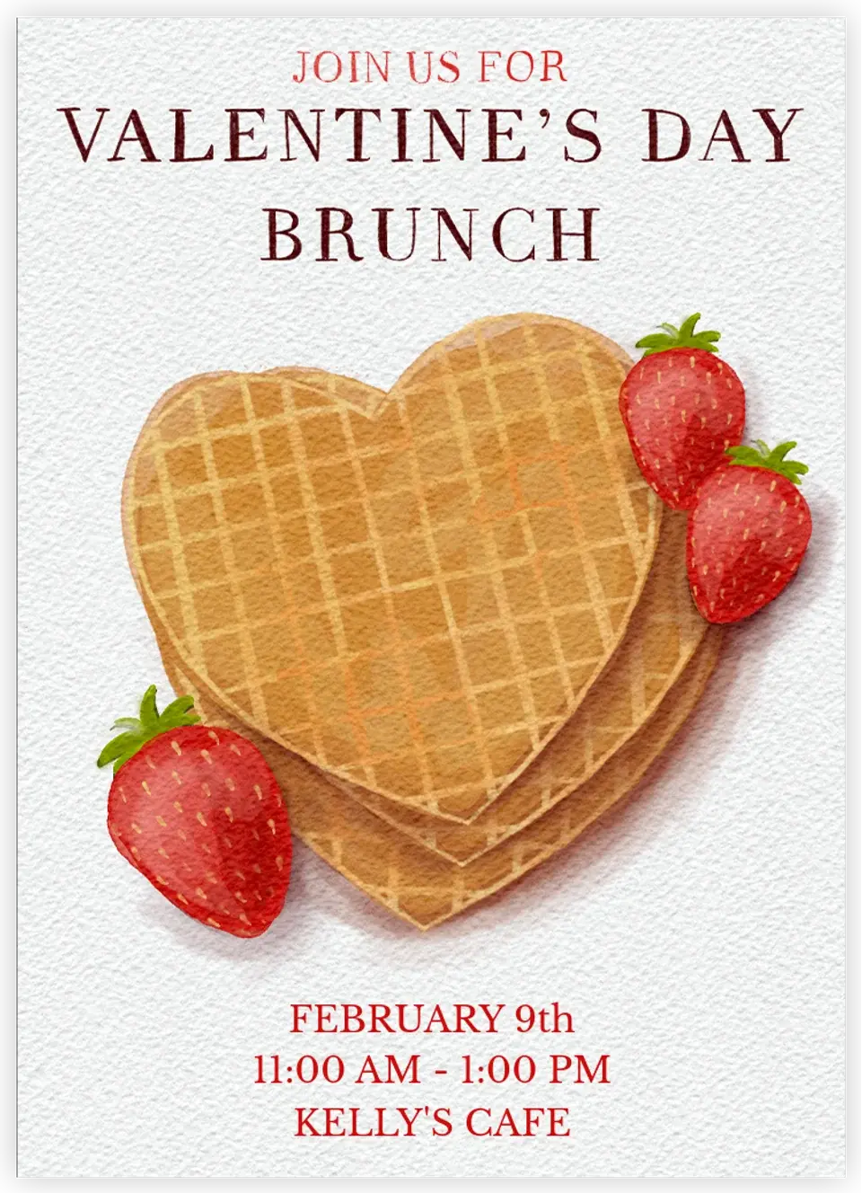 Valentine's Brunch Spread card