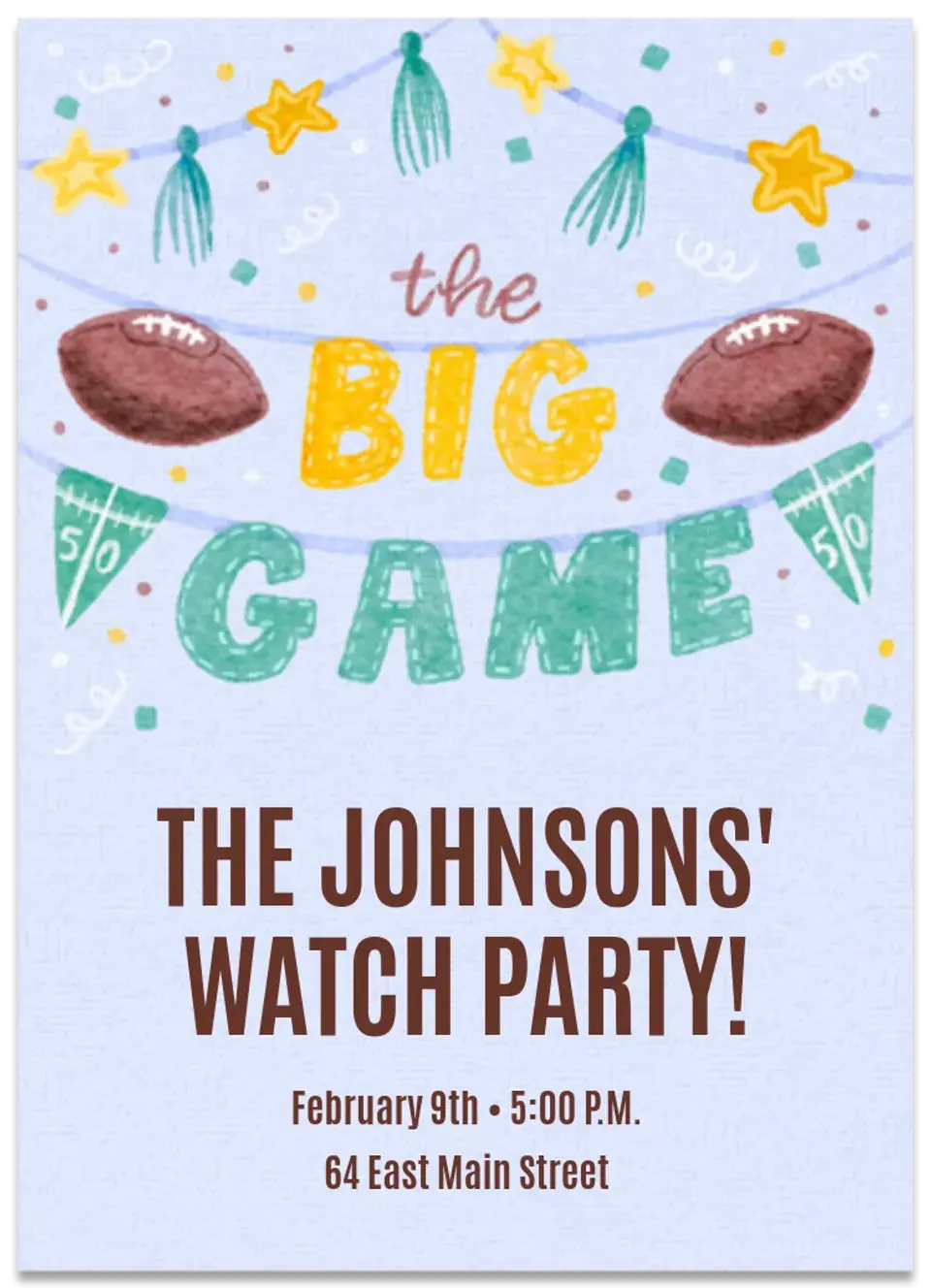 Game Day Banner card