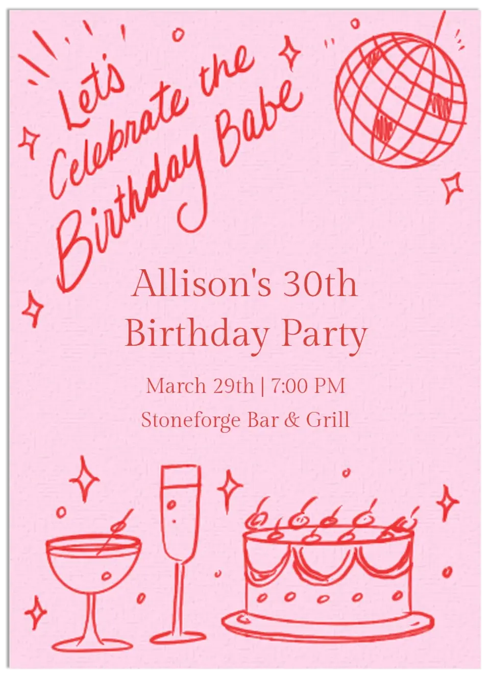 Birthday Babe card