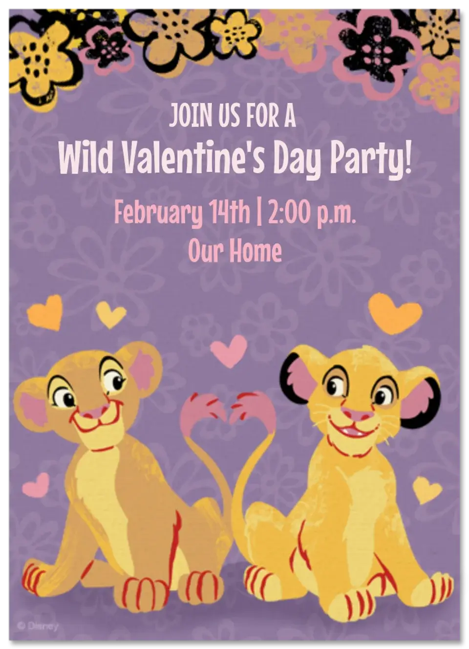 Lion King Valentine card