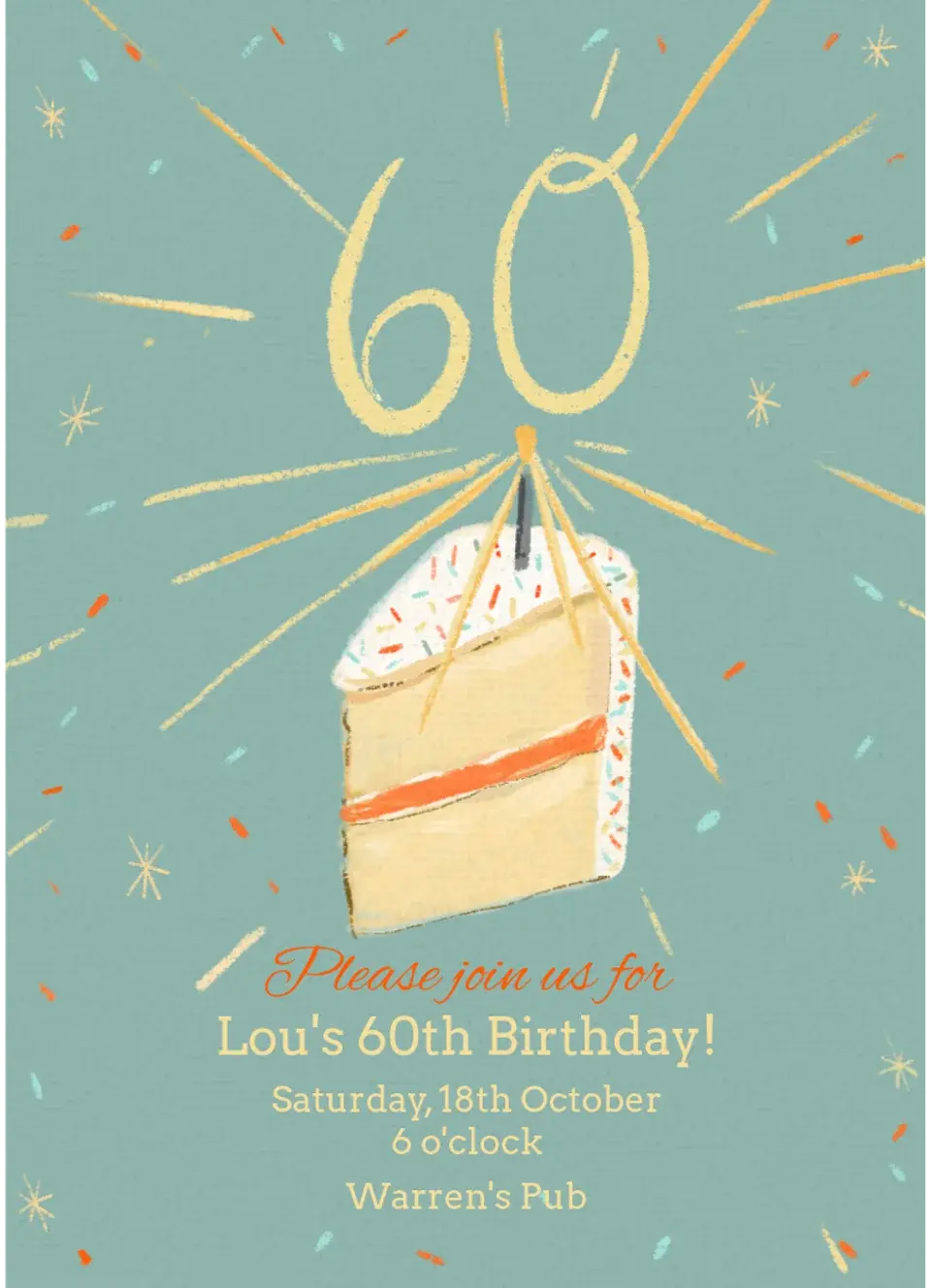Milestone Birthday Candle 60 card