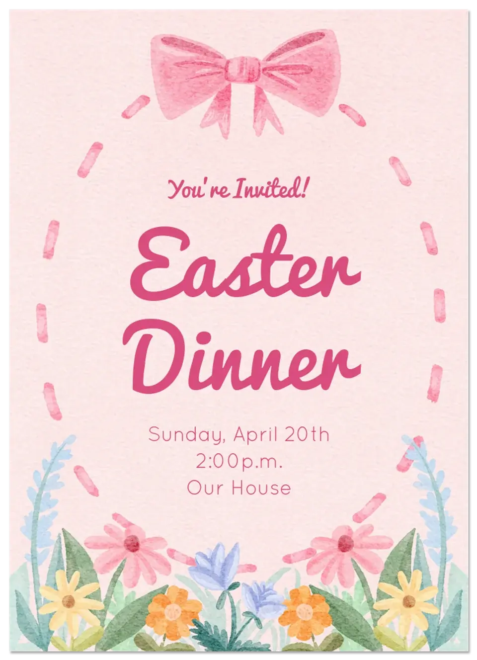 Watercolor Easter card image