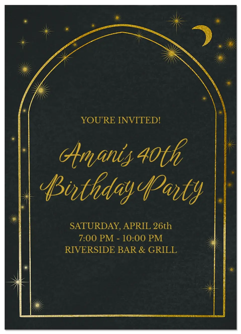Celestial Birthday card
