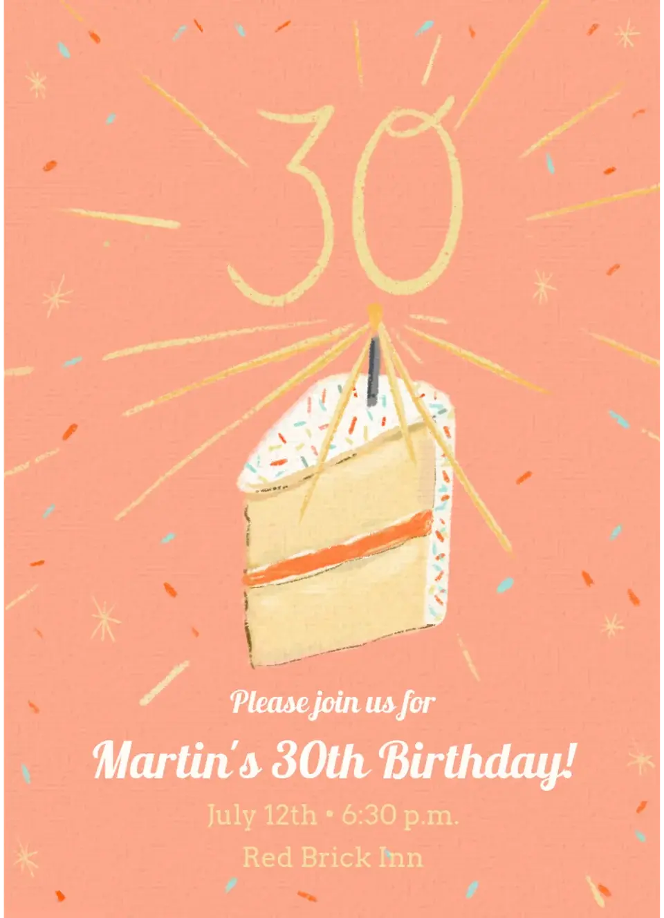 Milestone Birthday Candle 30 card