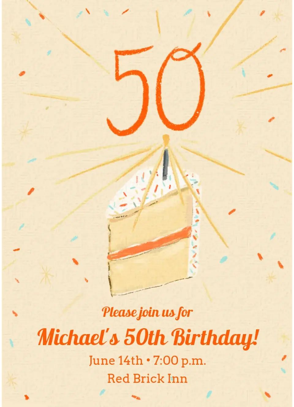 Milestone Birthday Candle 50 card