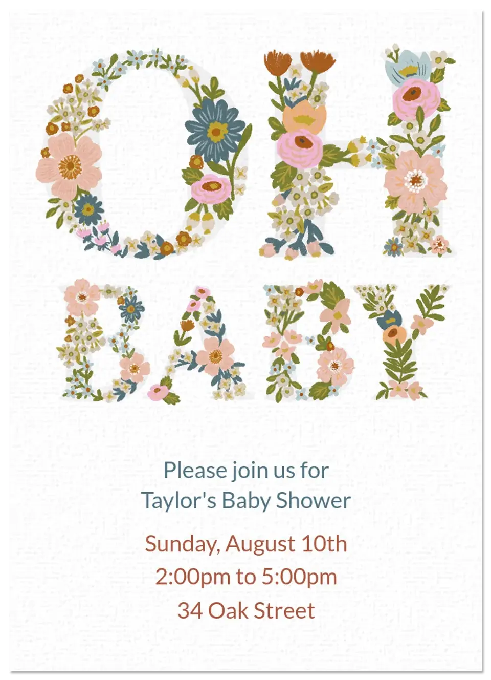 Blooming Baby card image