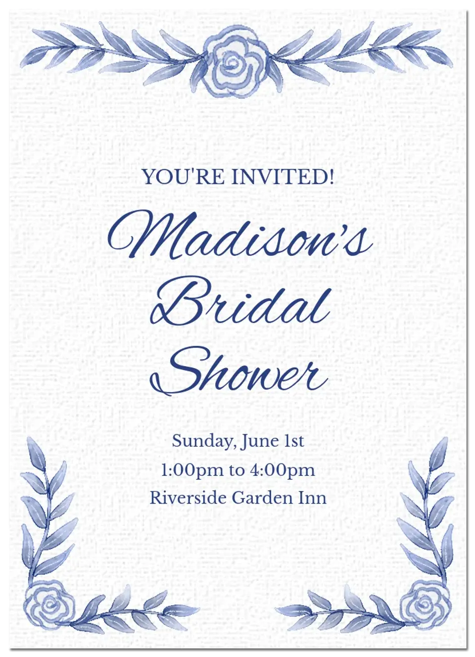 Blue Garden card