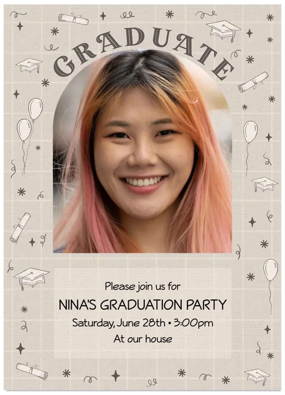 Graduation Photo Arch card
