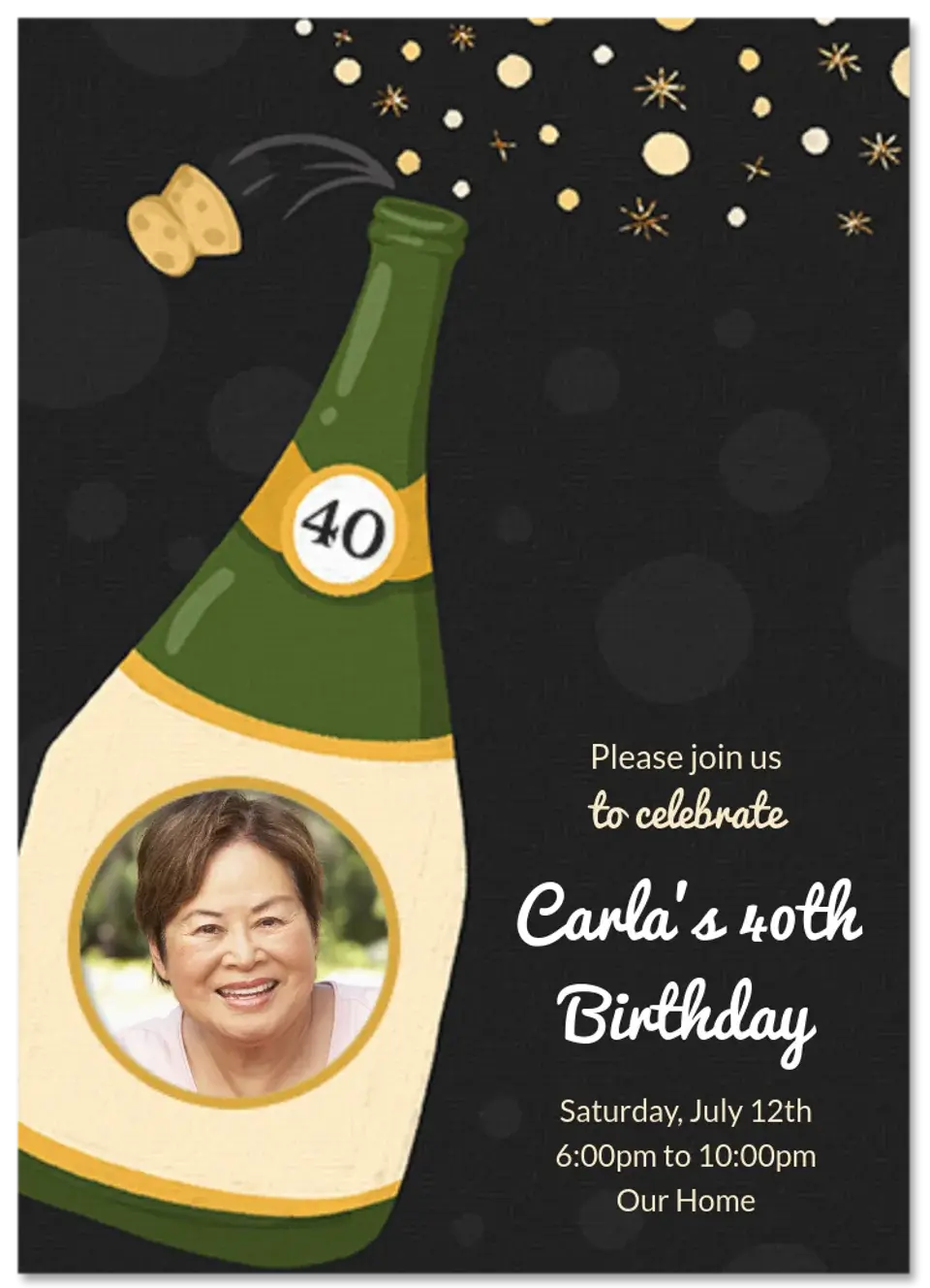 Milestone Champagne 40 card