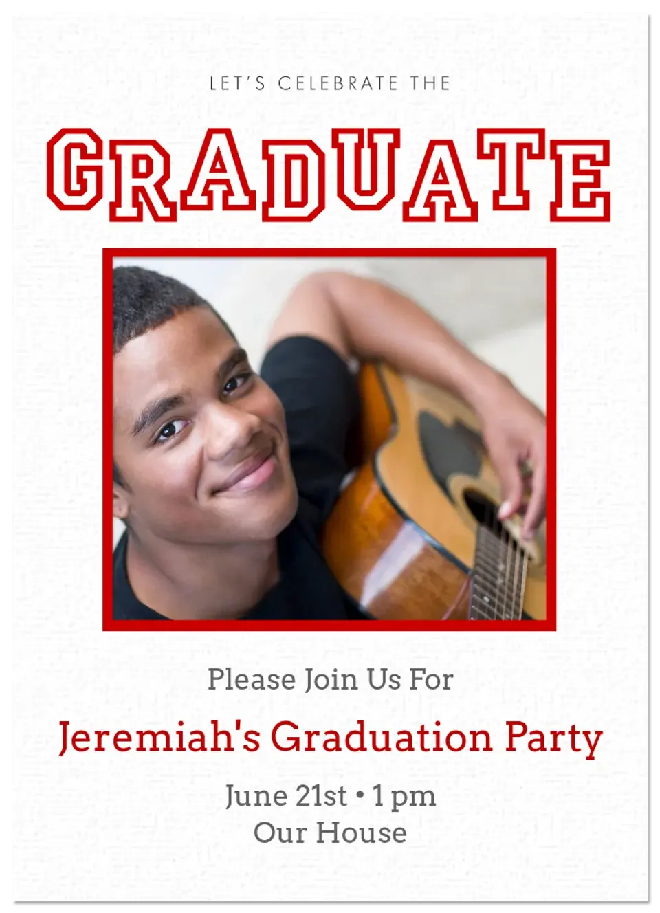 Letter Jacket Grad card