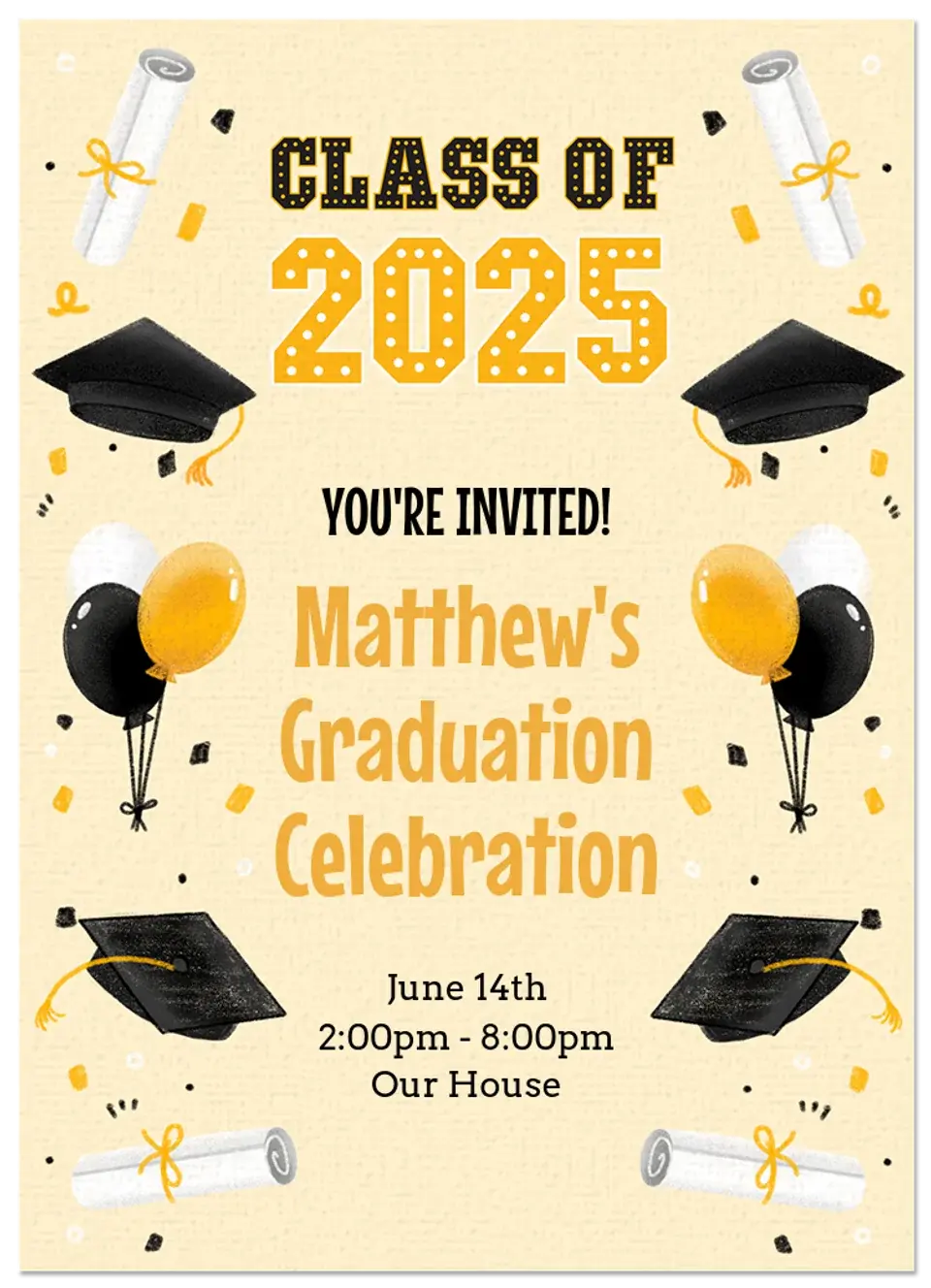 Marquee Letter Graduation card image