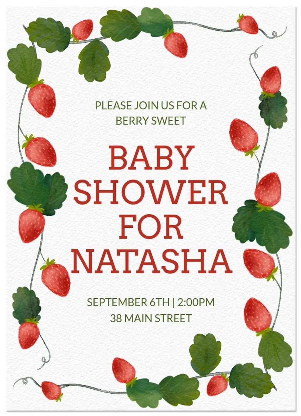 Strawbaby card