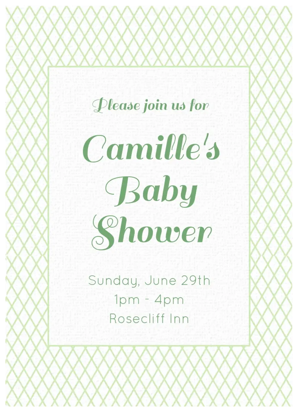 Garden Trellis Baby card
