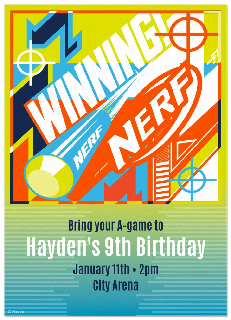 NERF Winning card image