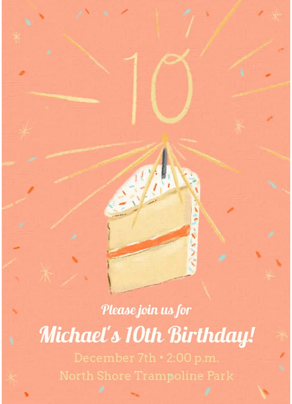 Birthday Candle 10 card