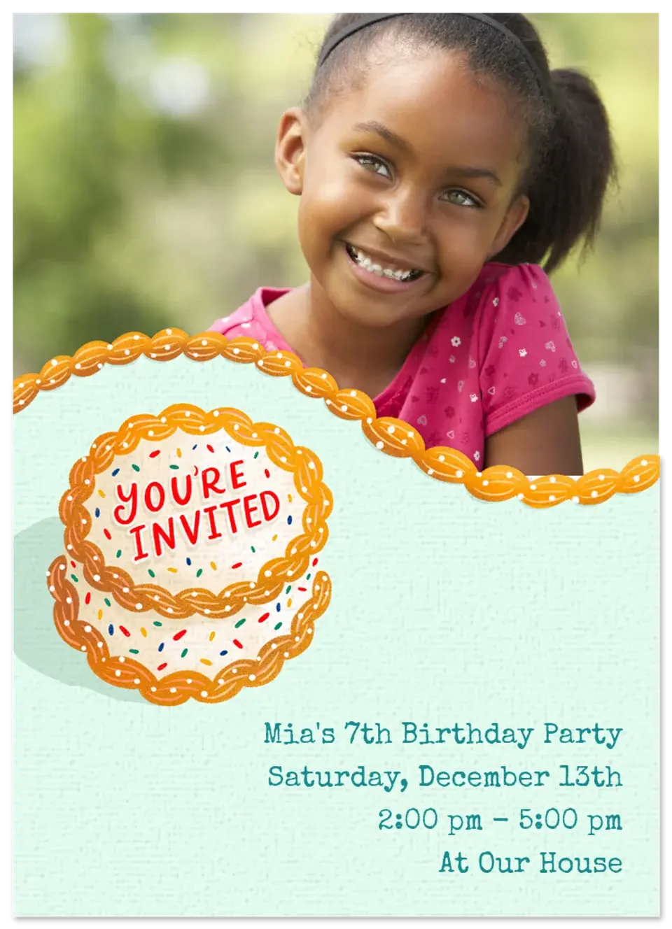 Kids Cake Photo card