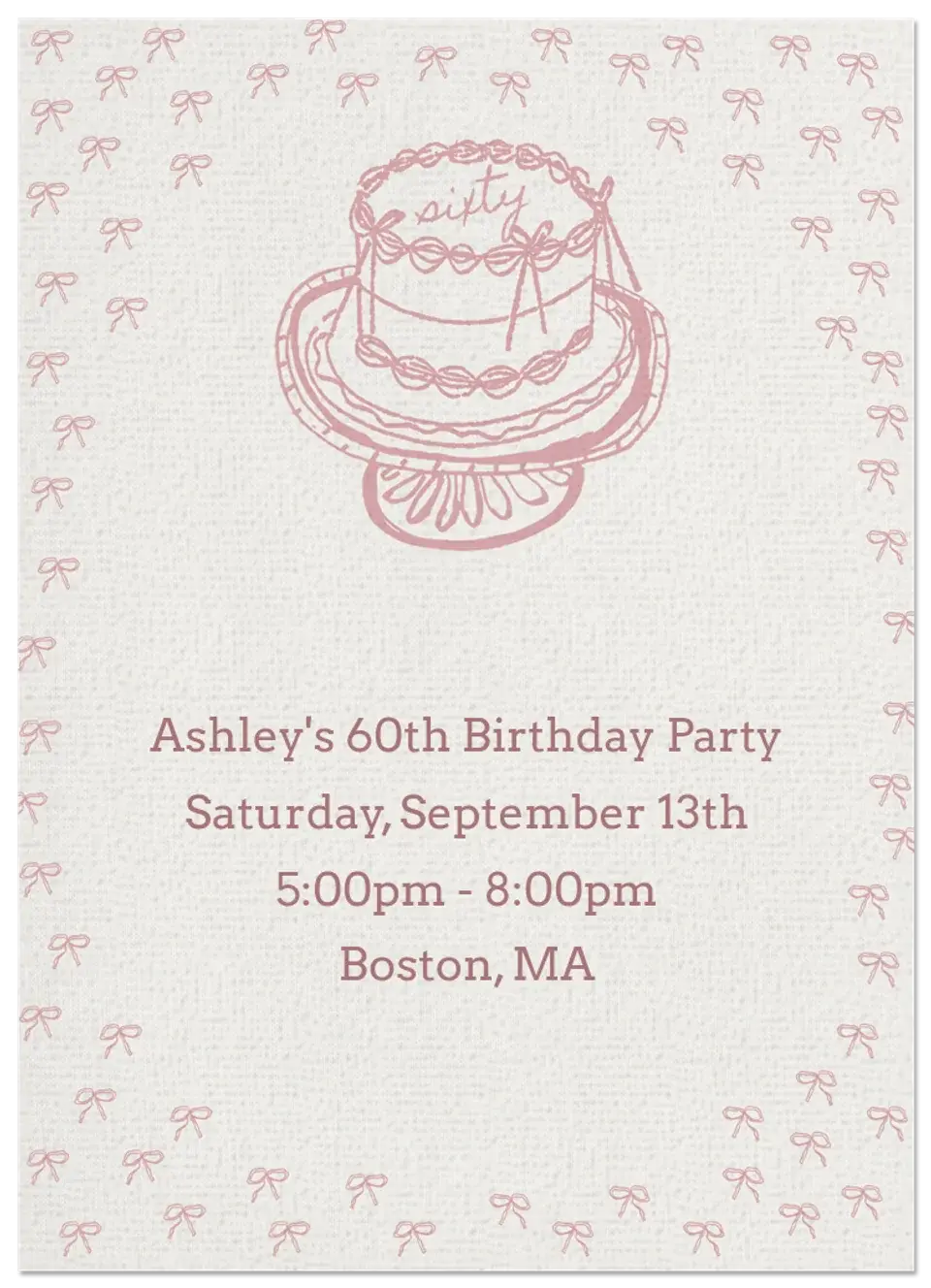 Cake Sketch 60 card
