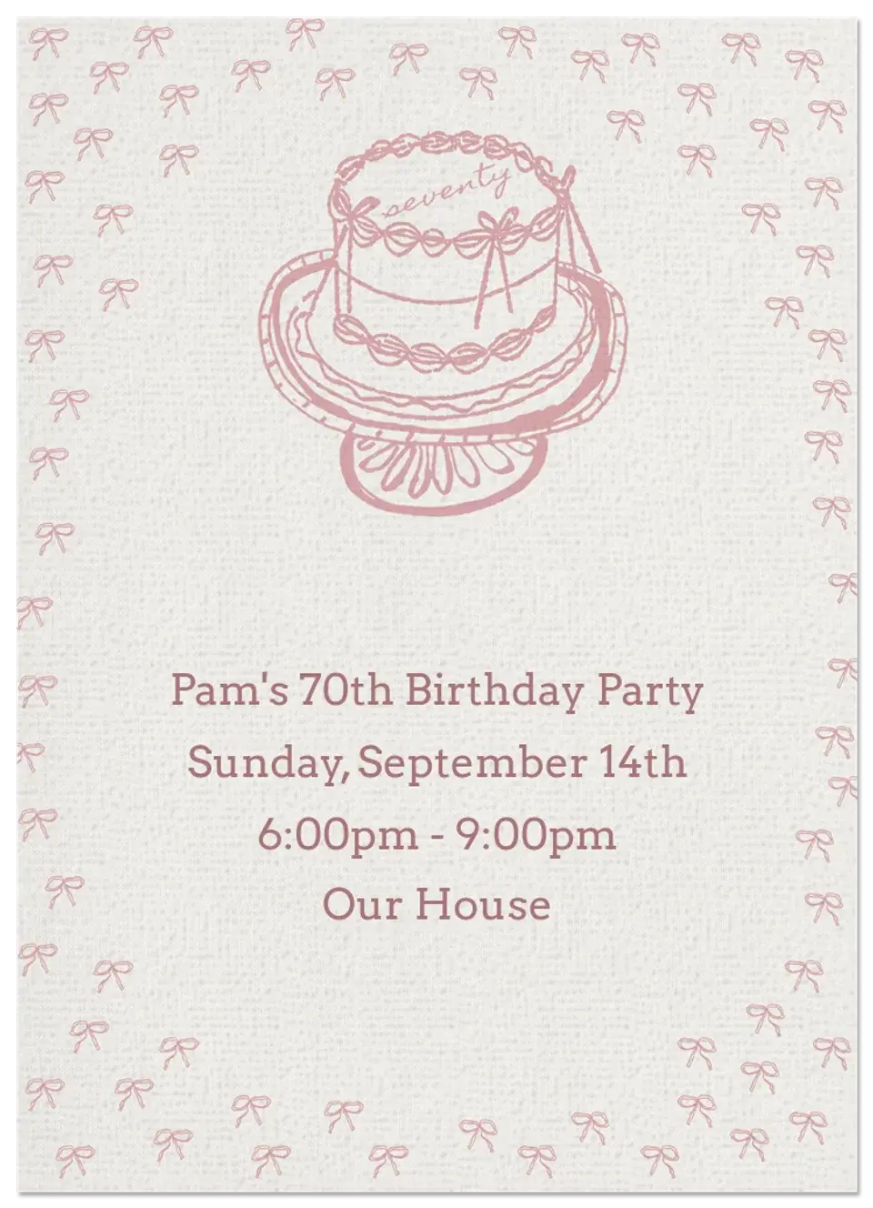 Cake Sketch 70 card