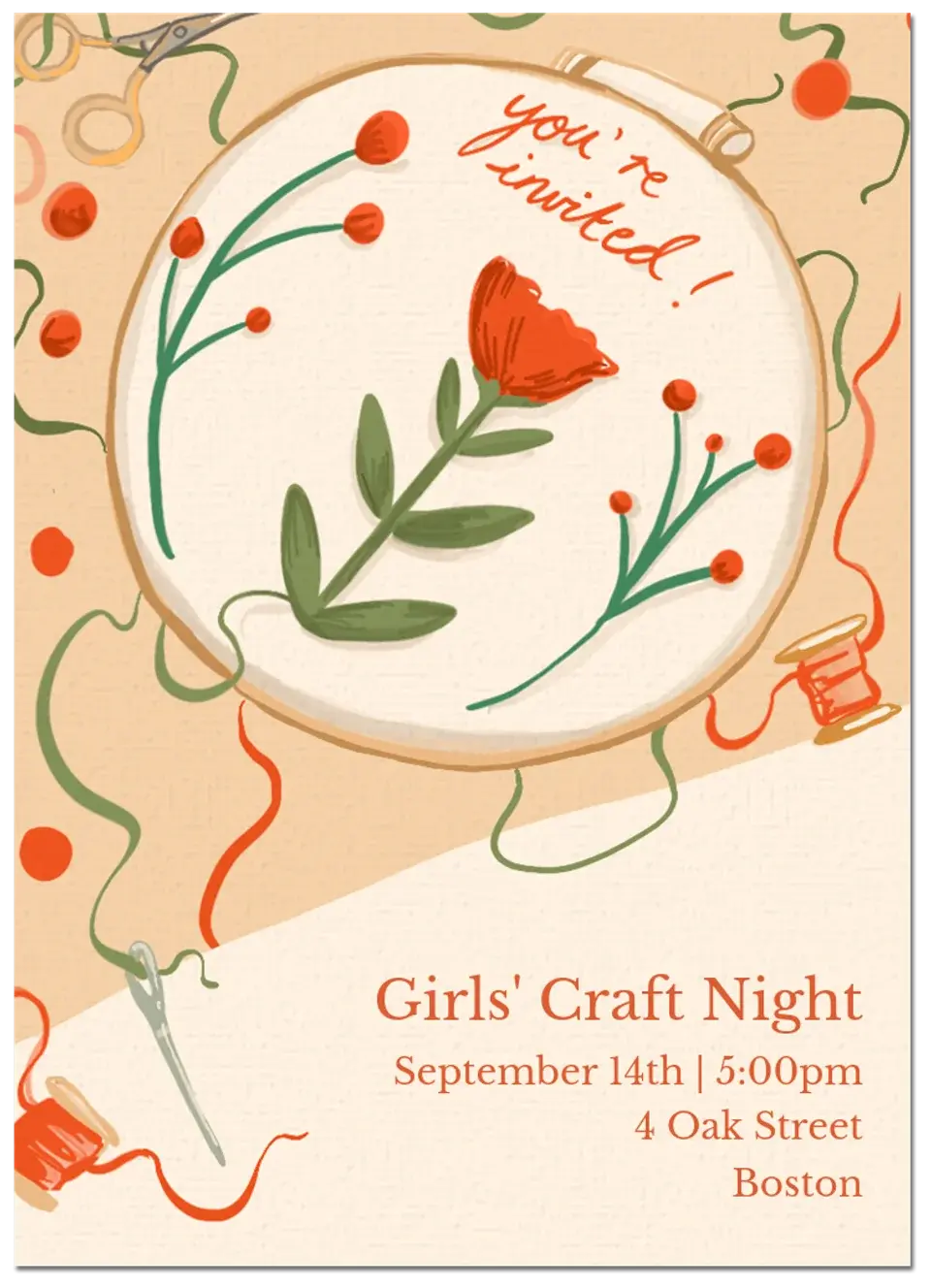 Crafting Night card