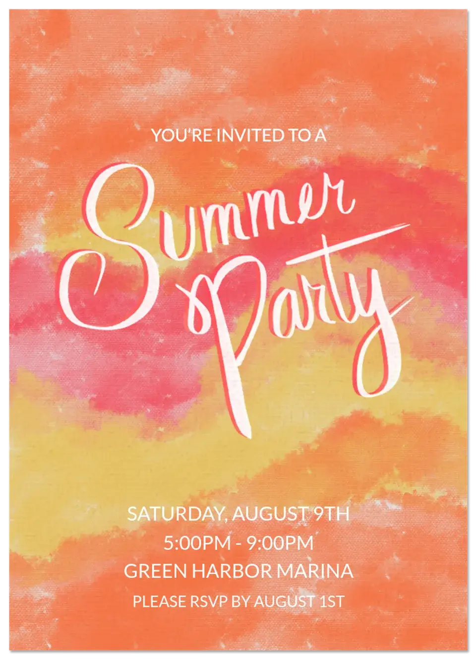 Sunset Summer card