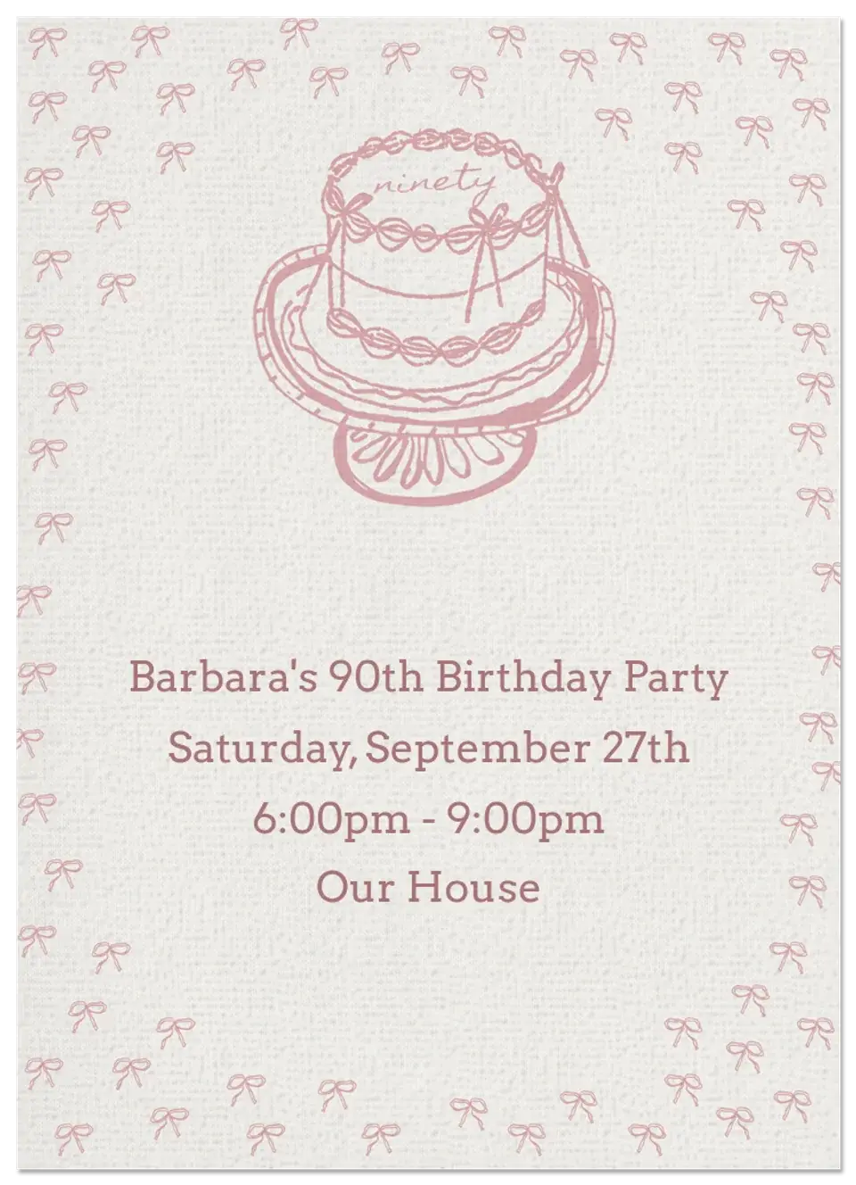 Cake Sketch 90 card