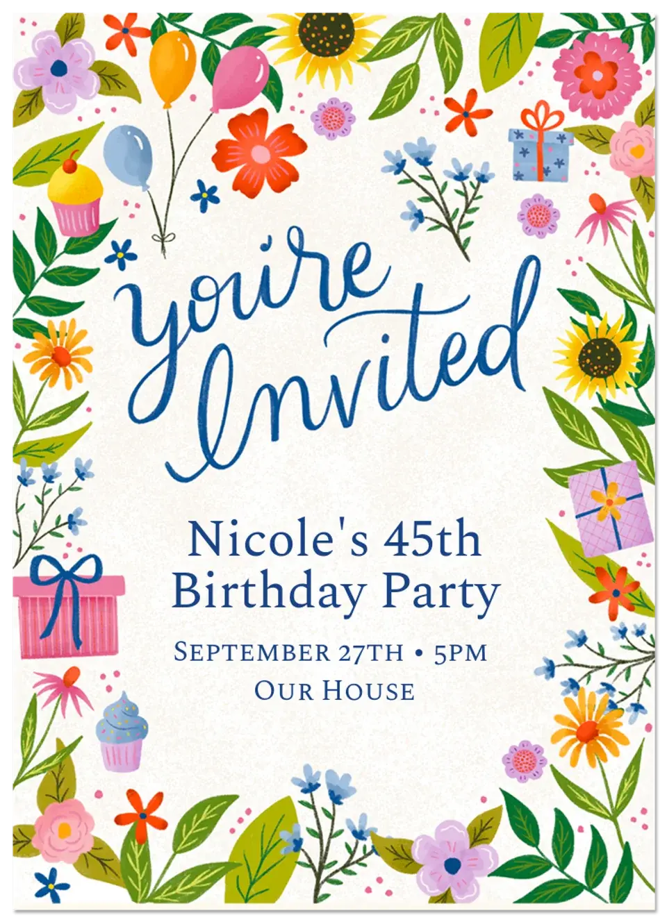 Floral Birthday card