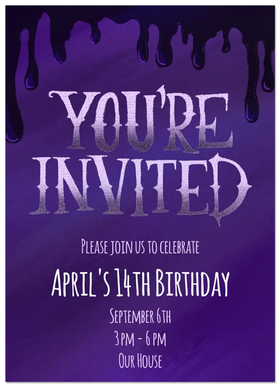Goth Birthday card