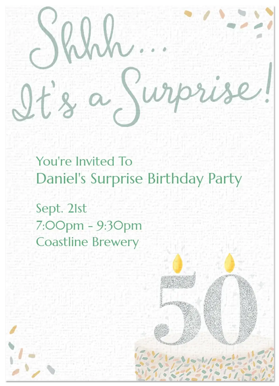 Surprise Cake 50 card image