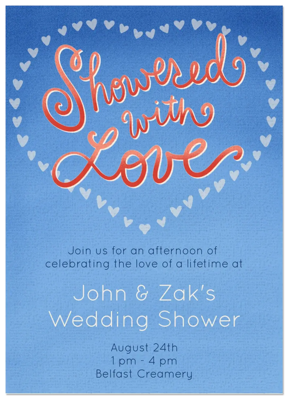 Showered with Love card