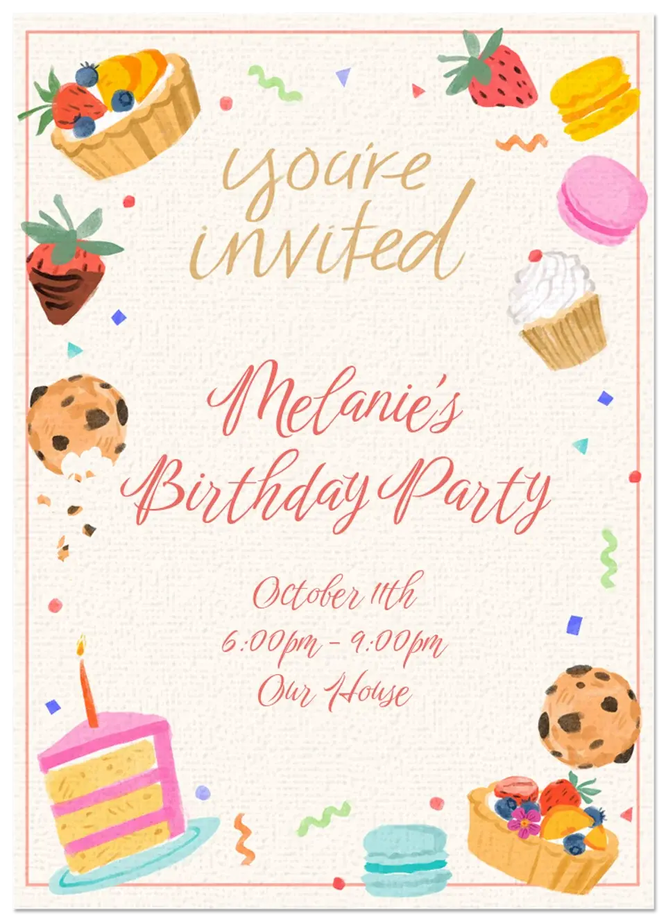 Birthday Dessert card image