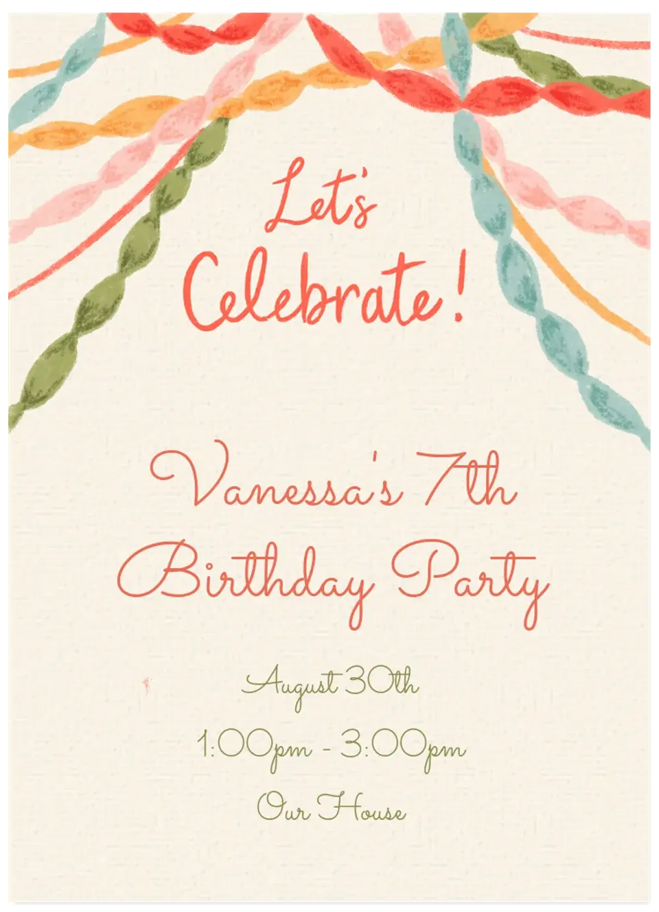 Birthday Streamers card image