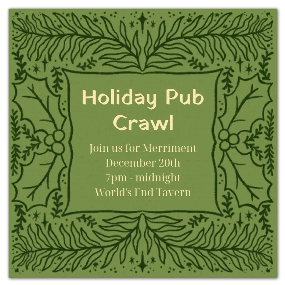 Holiday Pub Crawl card