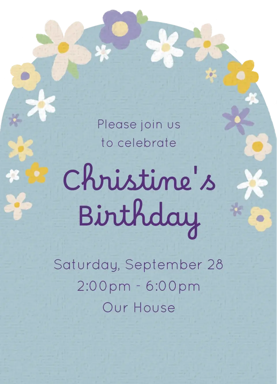 Daisy Birthday card image