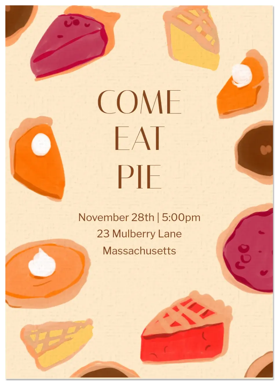 Piesgiving card