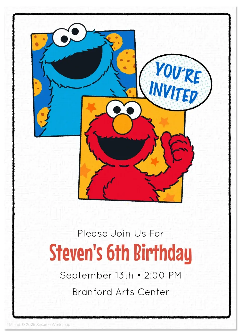 Sesame | Comic Birthday card image