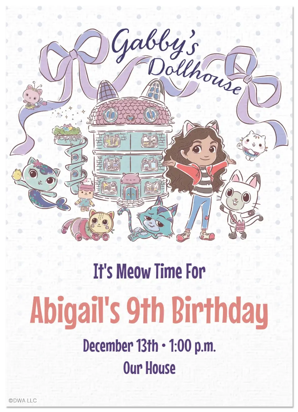 Gabby's Dollhouse | Ribbon Party card image