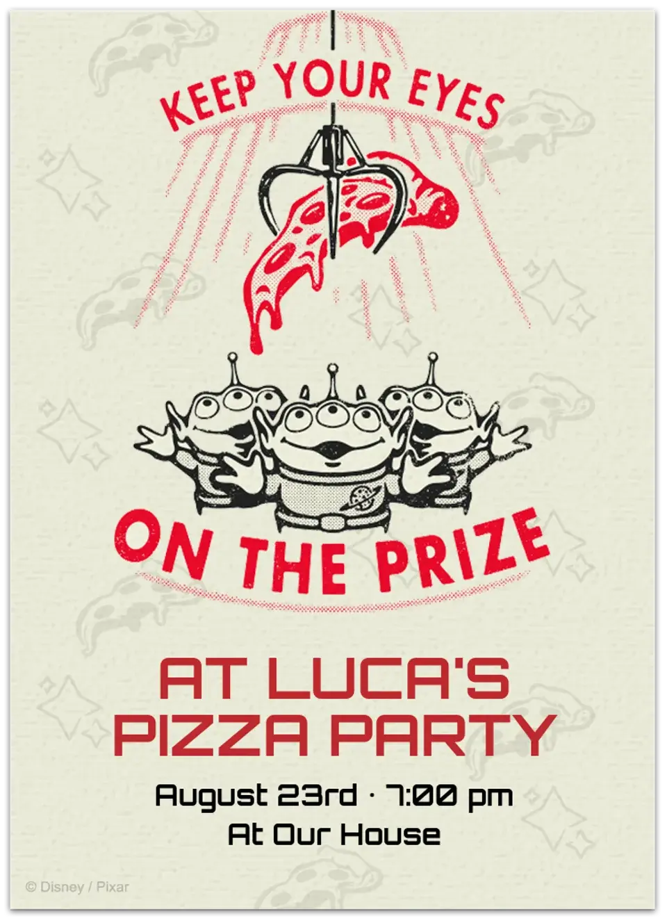 Toy Story | Pizza Planet card