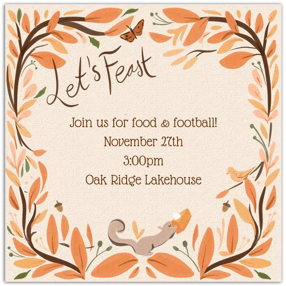 Let's Feast card