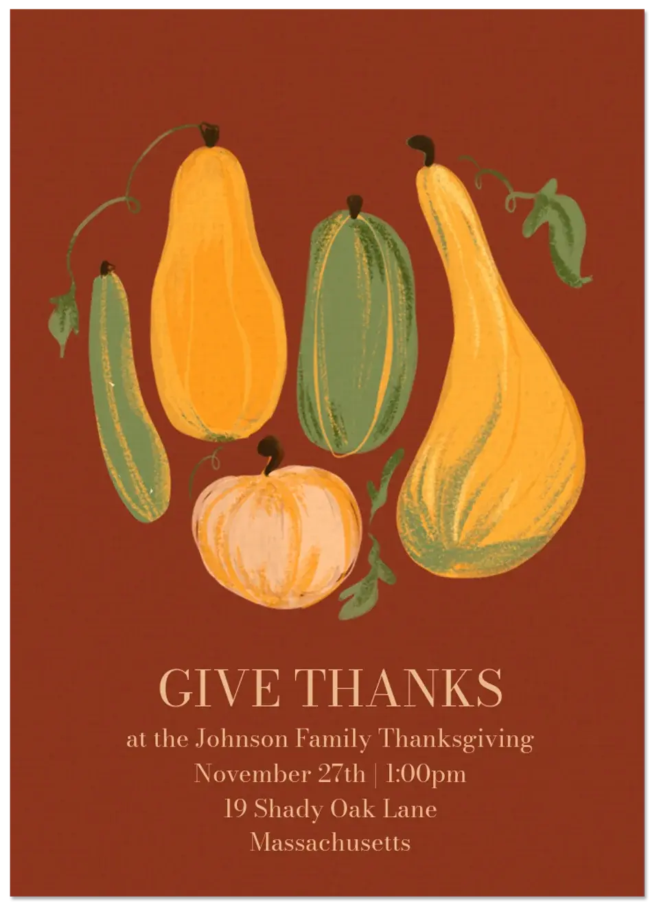 Give Thanks Veggie card