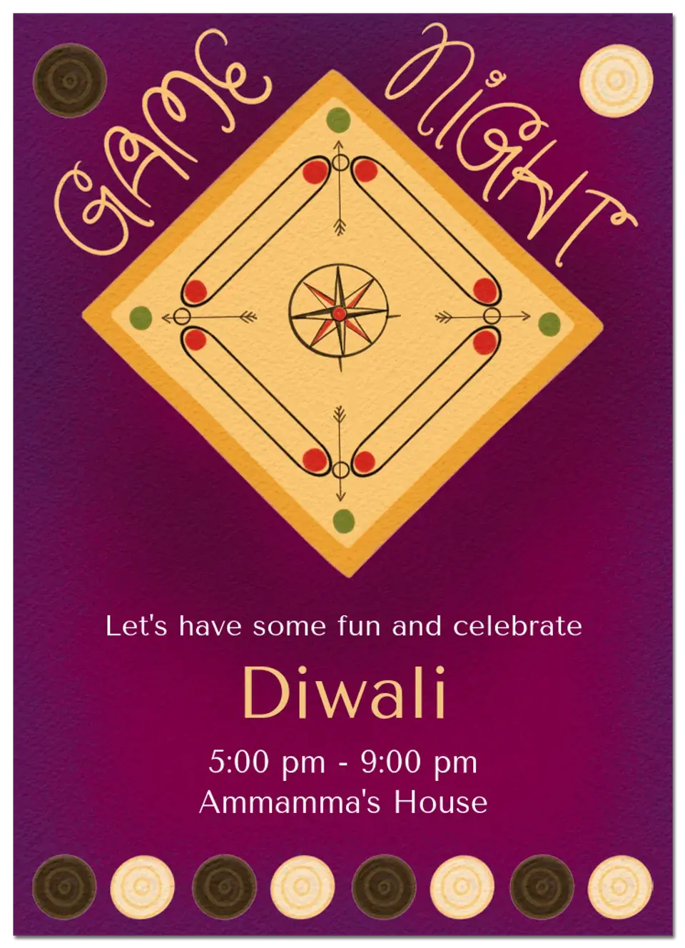 Diwali Game Night card