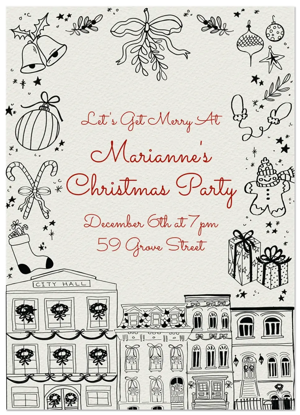 Christmas In The City card