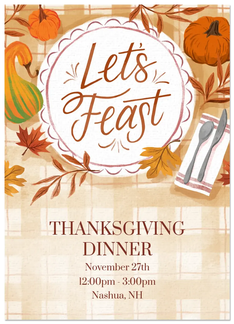 Cozy Thanksgiving Dinner card image