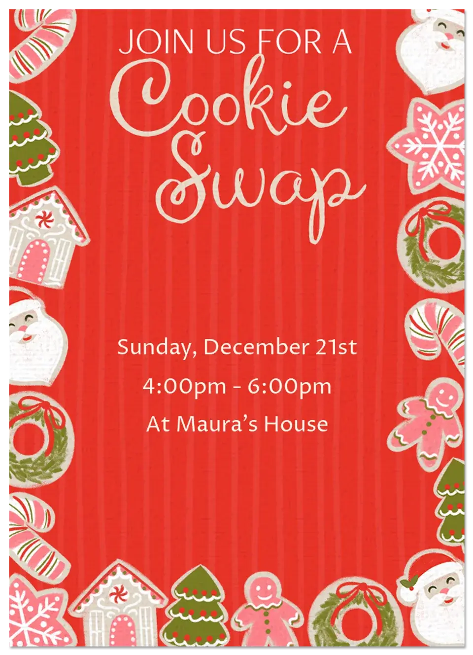 Pink & Green Cookie Swap card image