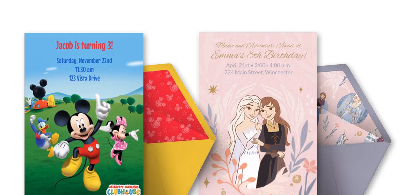 Kids Characters Invitations