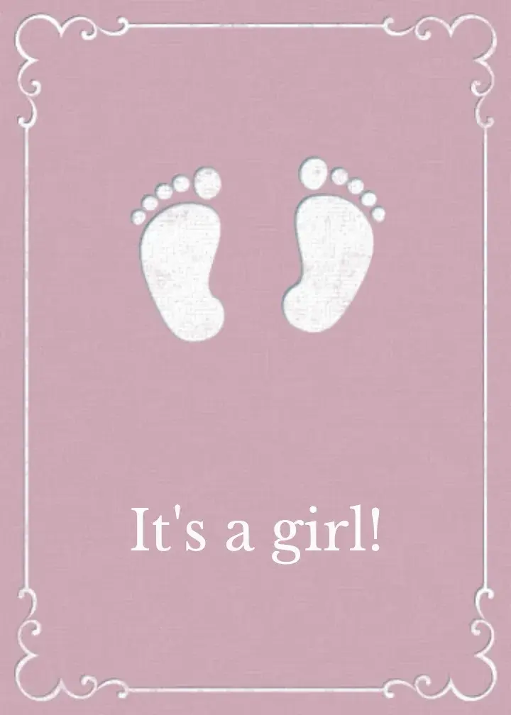 Baby Girl Feet card image