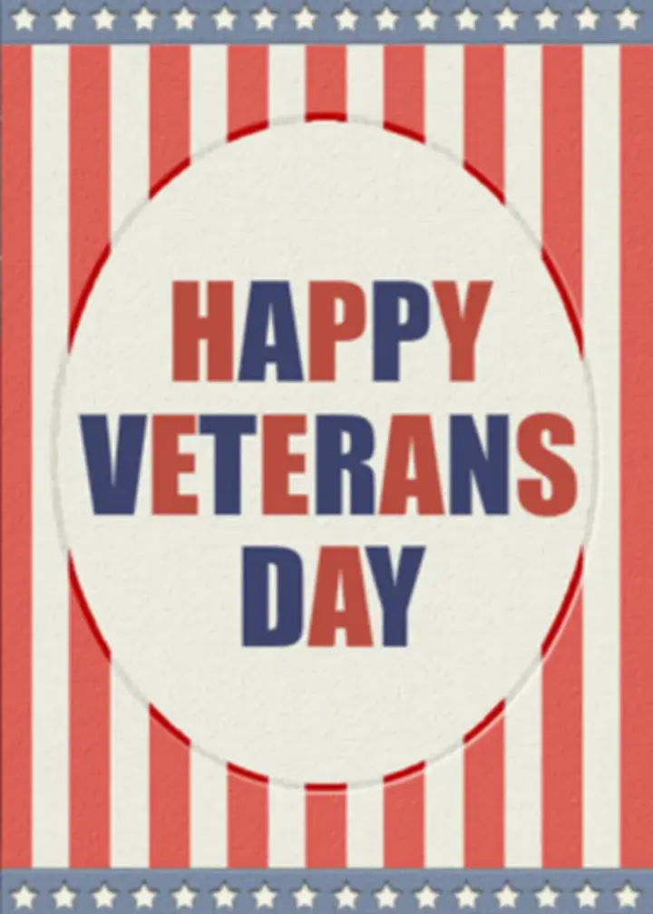 Patriotic Stars and Stripes card image