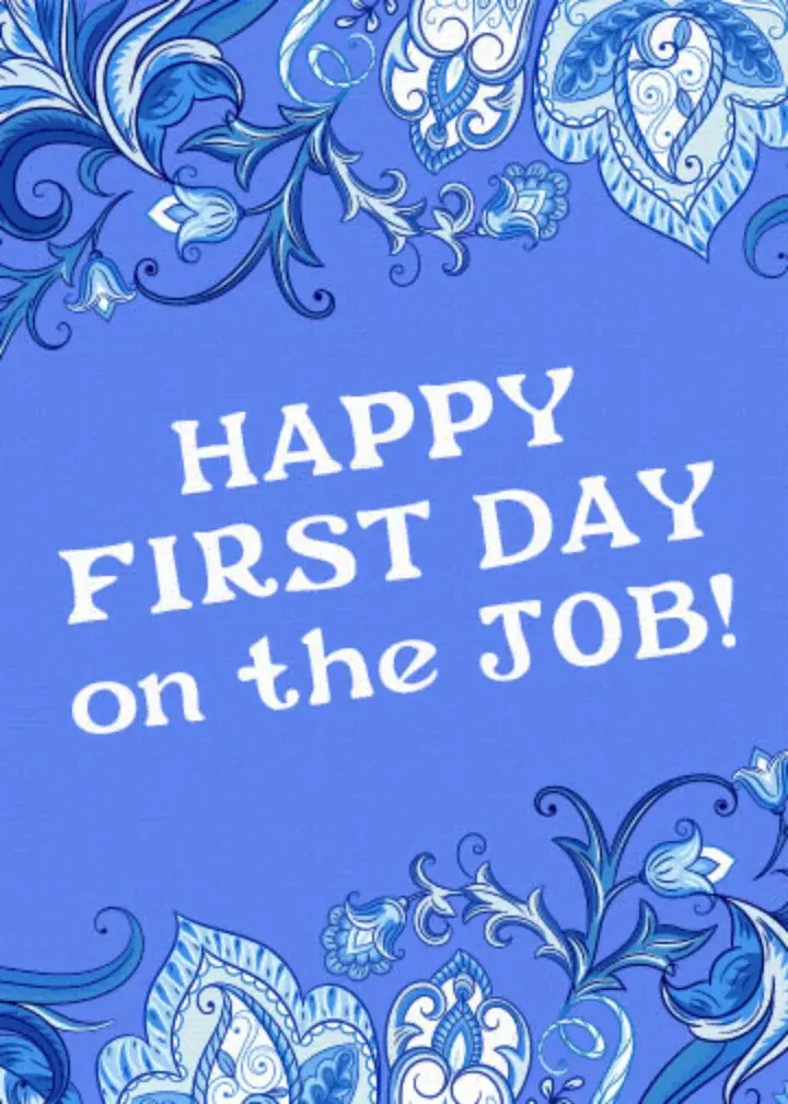 Happy First Day on the Job! card image