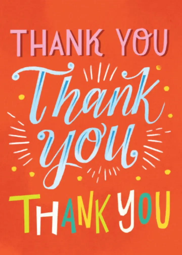 Thank You Thank You Thank You card image